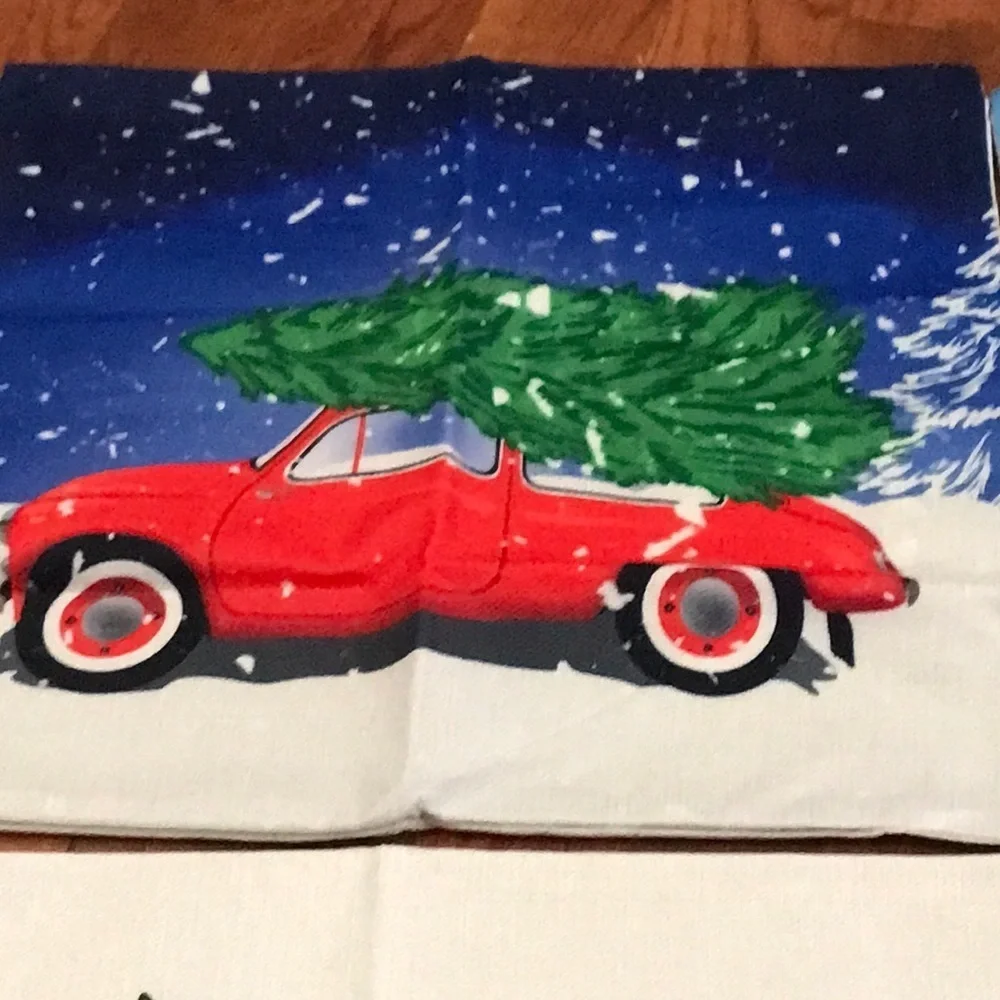 New Set/4 Christmas truck pillow covers